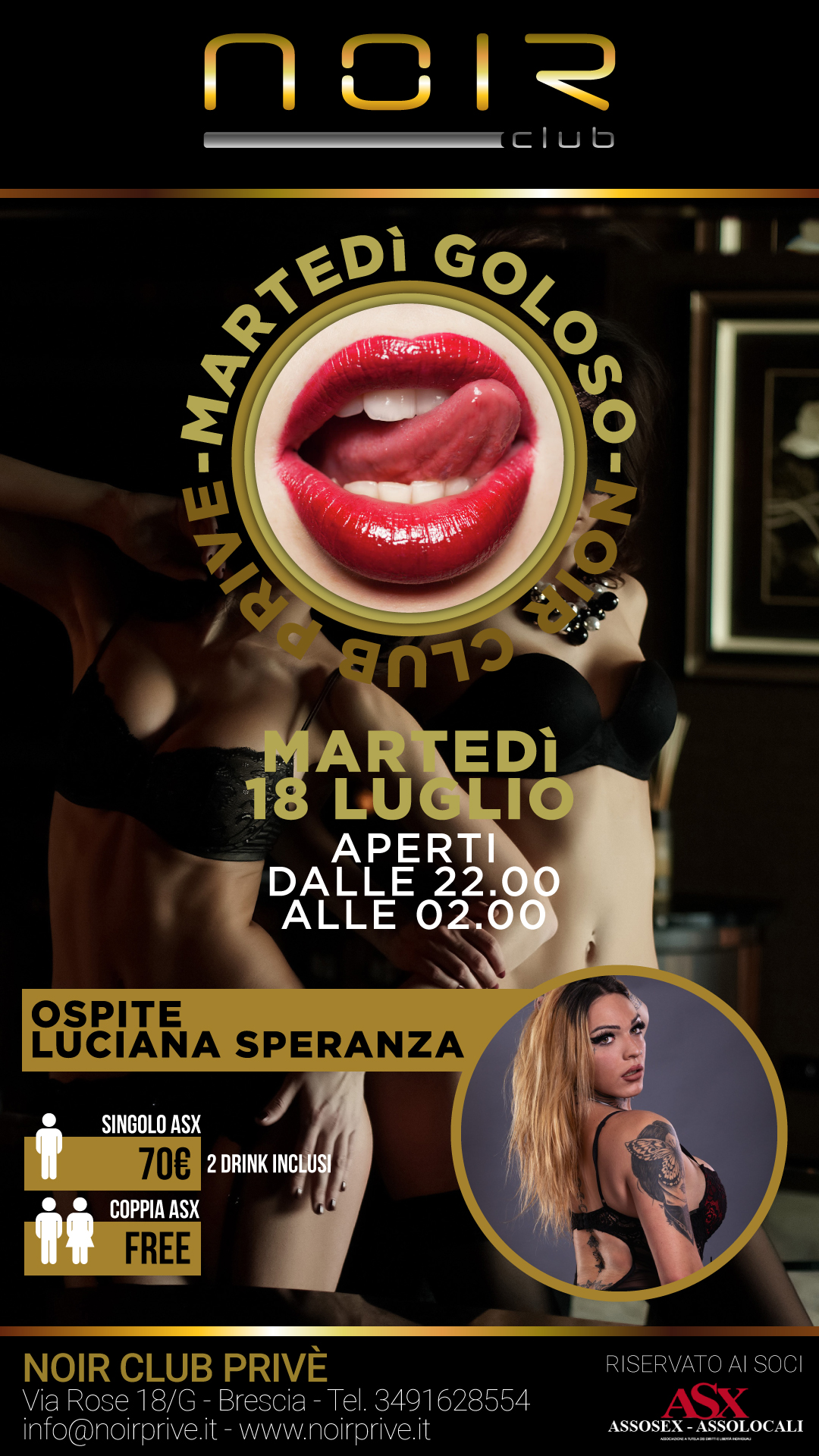 Noir Club Privè - Club Privè per scambisti e singoli a Brescia